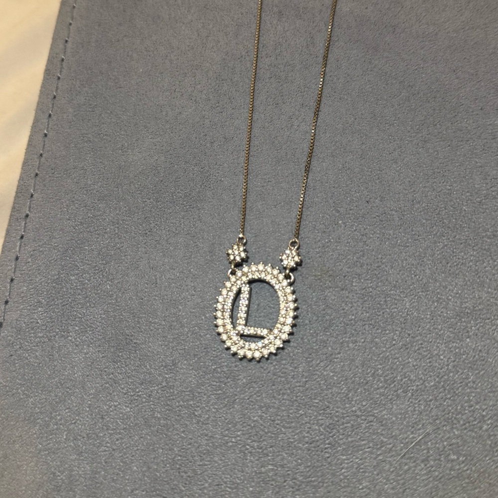 Elegant Silver Initial Necklace